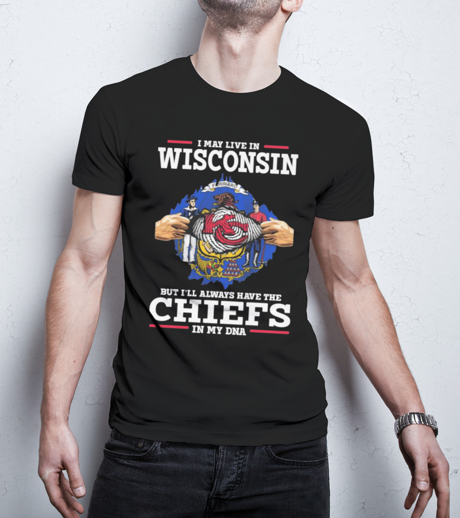 Wisconsin Resident With Kansas City Chiefs In DNA T-Shirt