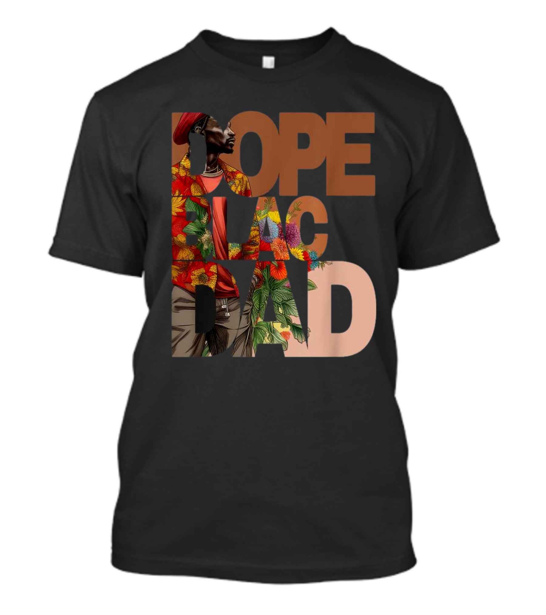 Dope Black Dad Juneteenth Black History Month Pride Fathers T-Shirt