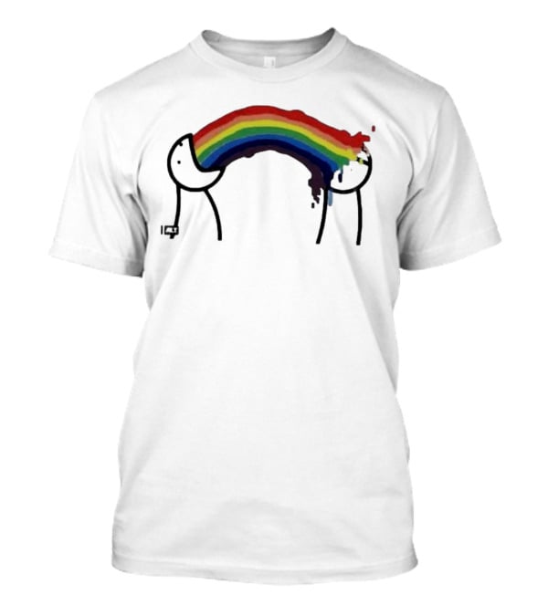 James Woods Sick Of It Rainbow Puke Meme T-Shirt