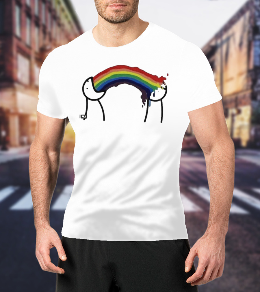 James Woods Sick Of It Rainbow Puke Meme T-Shirt