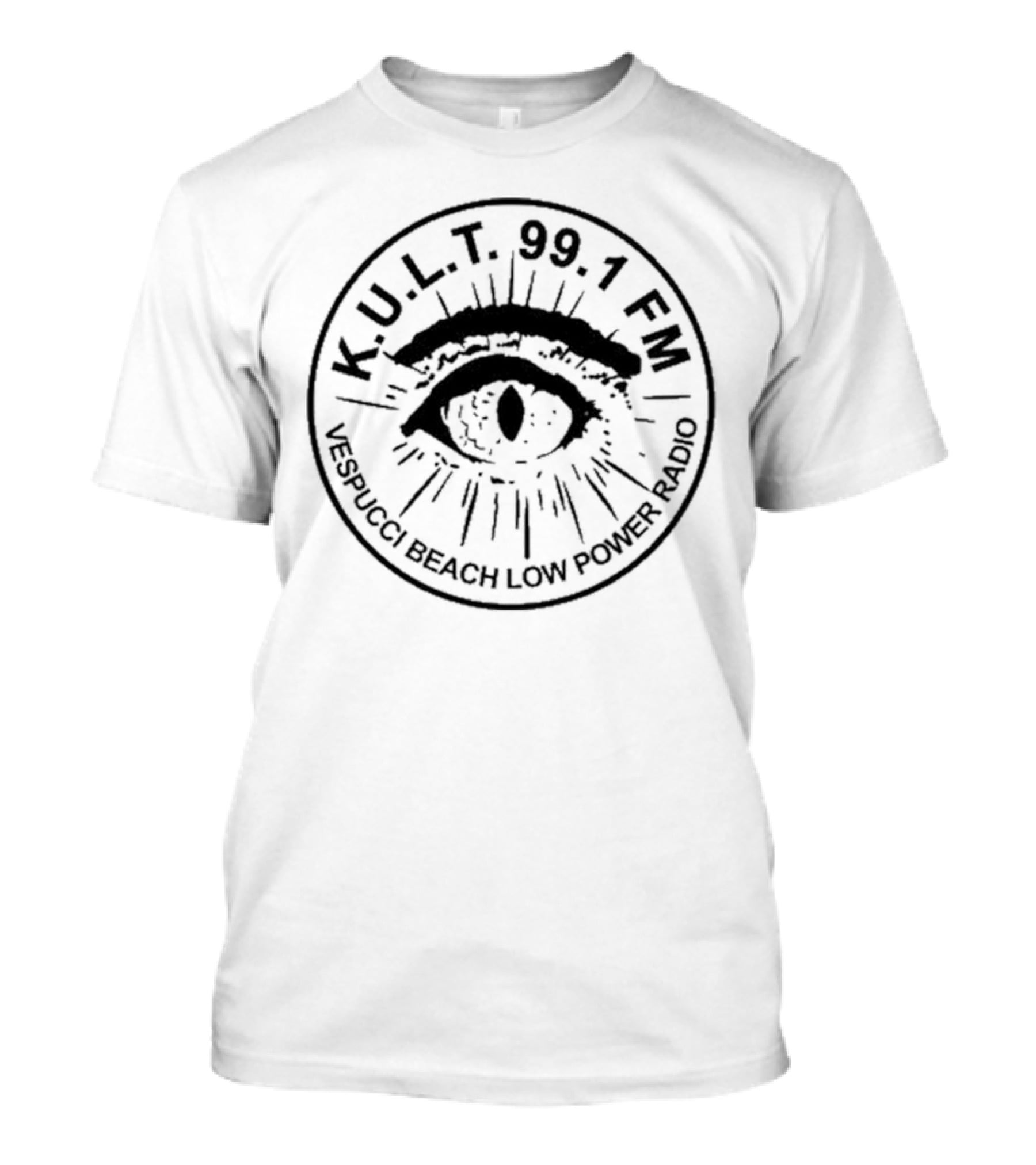 KULT 99.1 FM Vespucci Beach Low Power Radio Eye T-Shirt