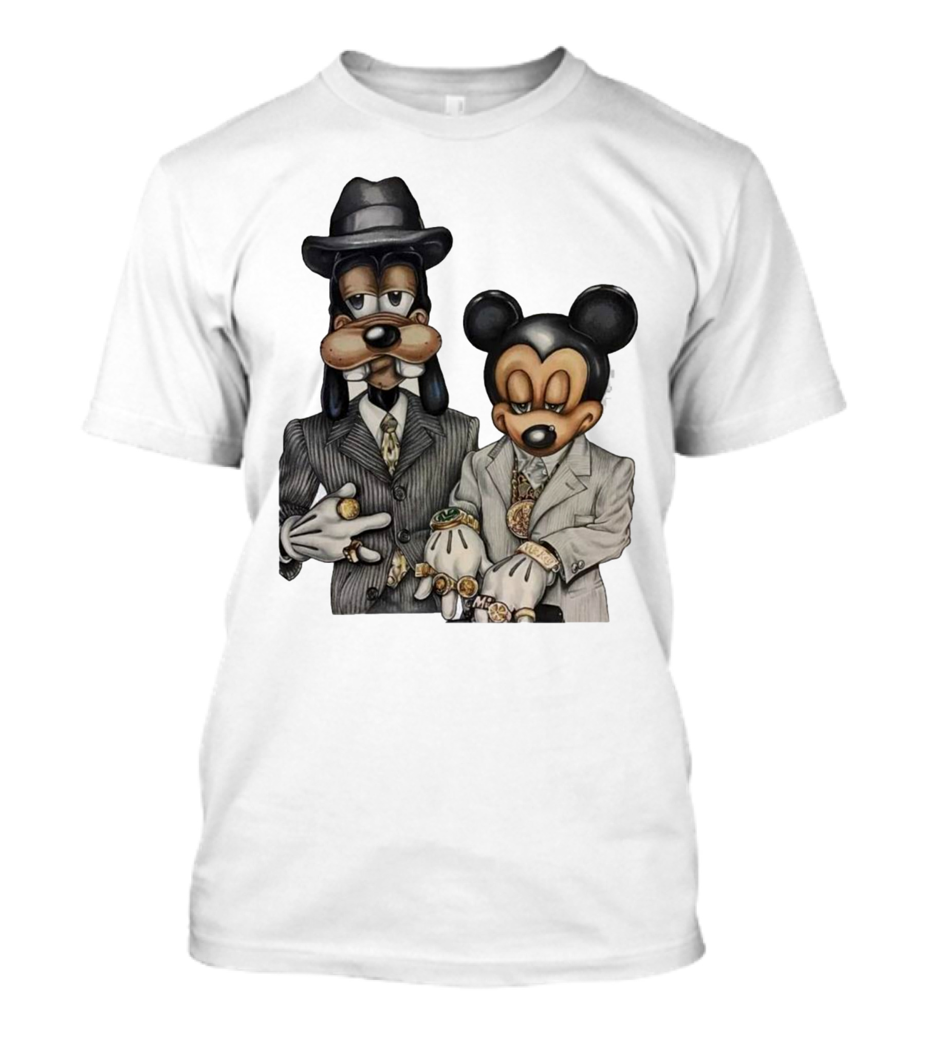 90s Hip Hop Dancehall Soca Junkie Mickey Mouse Goofy Fashion T-Shirt