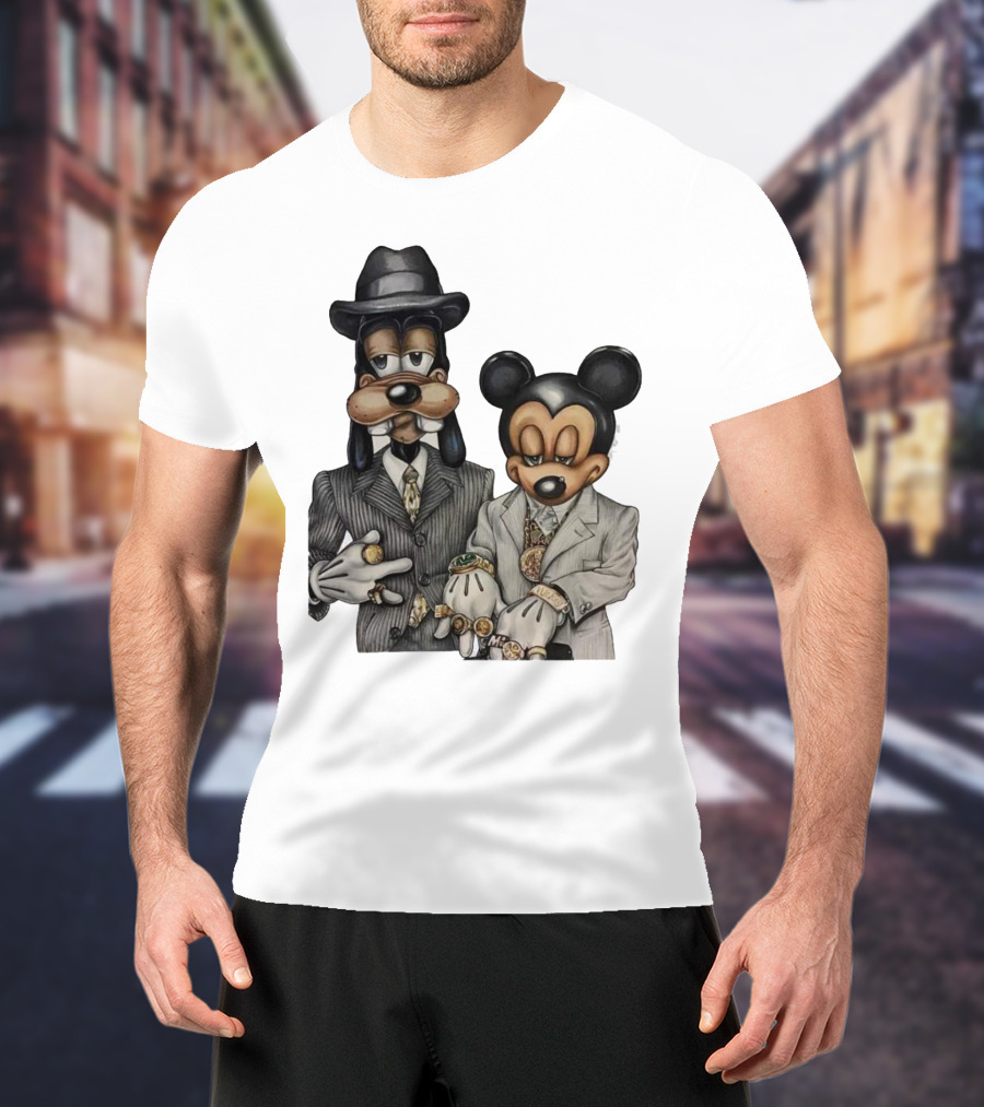 90s Hip Hop Dancehall Soca Junkie Mickey Mouse Goofy Fashion T-Shirt