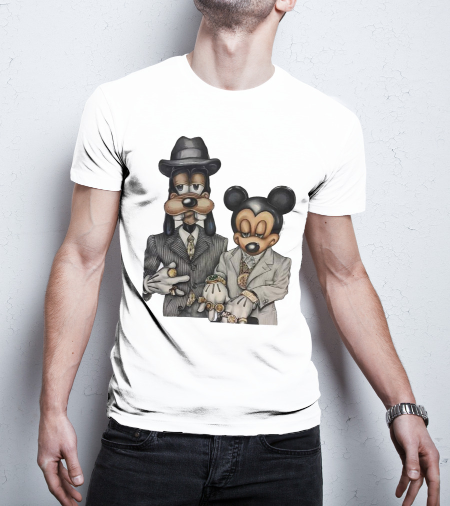 90s Hip Hop Dancehall Soca Junkie Mickey Mouse Goofy Fashion T-Shirt
