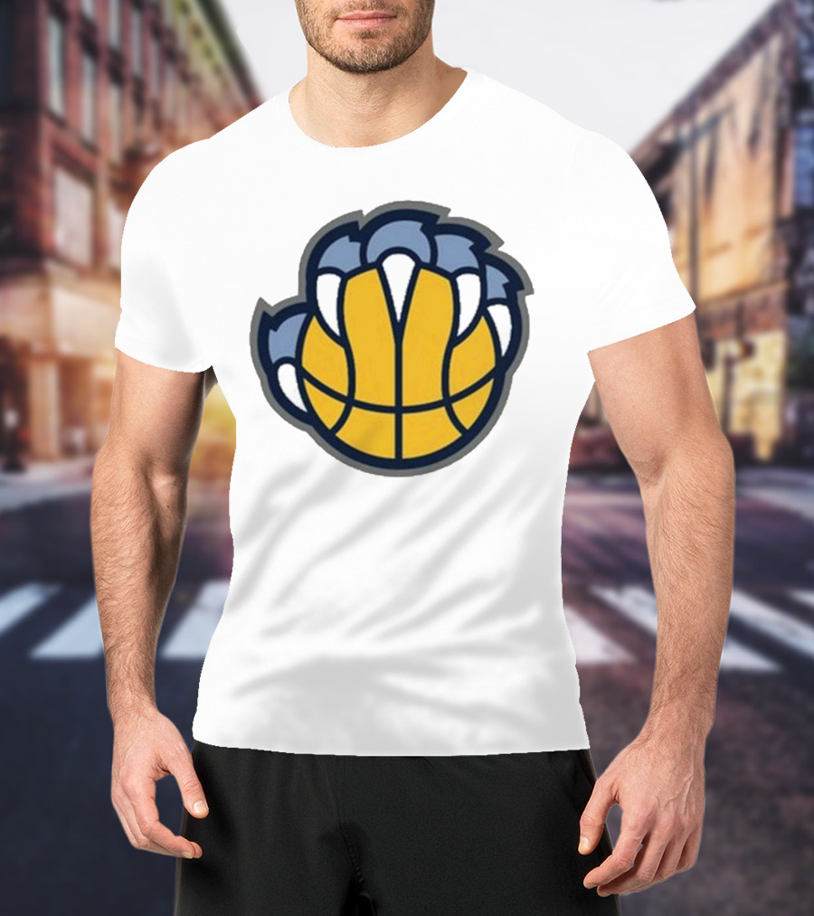 Memphis Grizzlies Claw Basketball T-Shirt