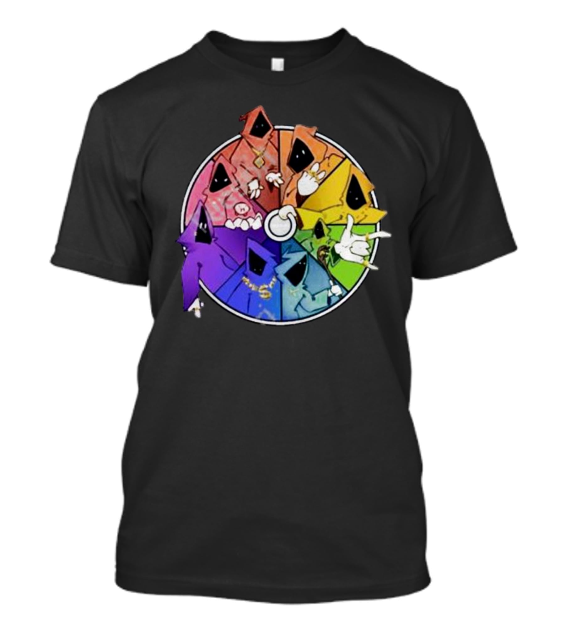 Bagplants Shadow Wizard Money Gang Rainbow Colors Circle T-Shirt