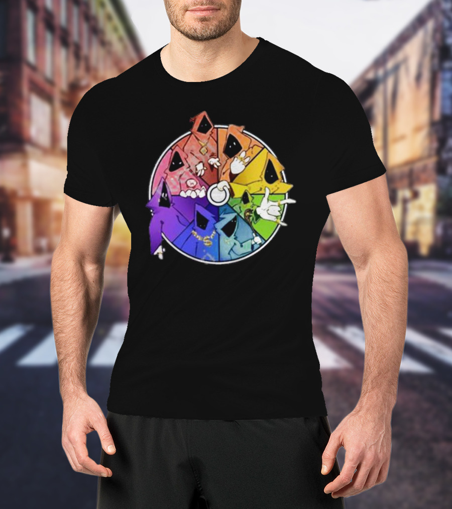 Bagplants Shadow Wizard Money Gang Rainbow Colors Circle T-Shirt
