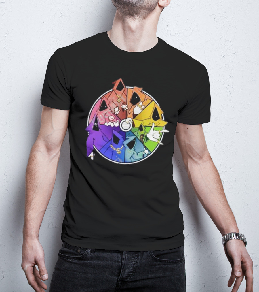 Bagplants Shadow Wizard Money Gang Rainbow Colors Circle T-Shirt