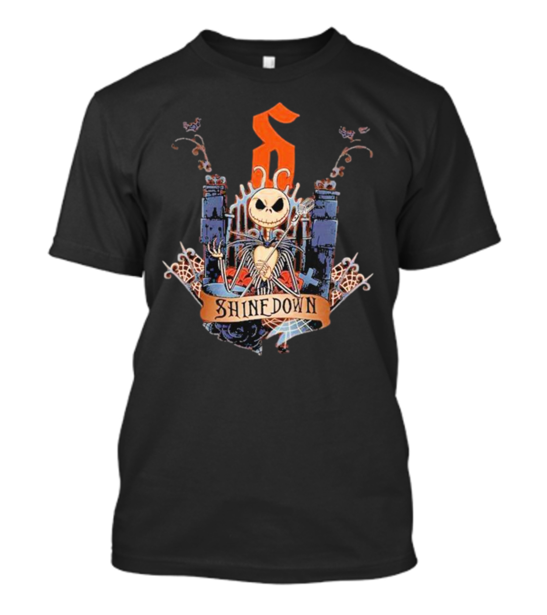 Shine Down Jack Skellington Vintage Halloween Gothic Castle T-Shirt