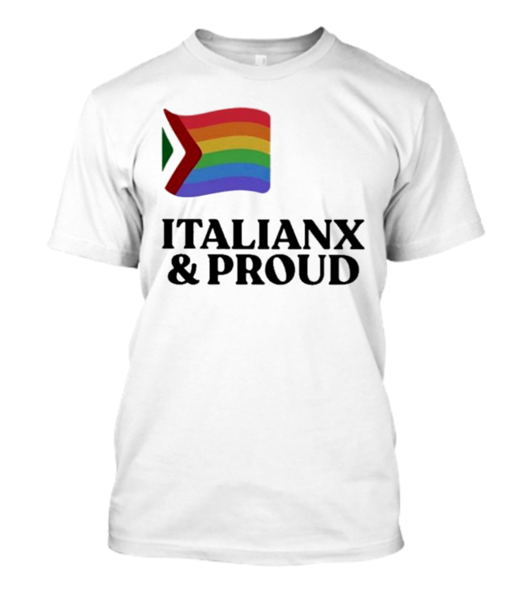 Italianx And Proud Rainbow Flag Pride T-Shirt