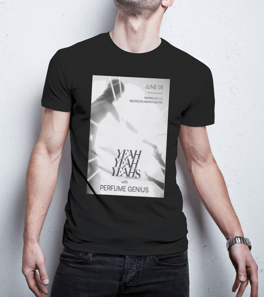 Yeah Yeah Yeahs With Perfume Genius June 05 Red Rocks Morrison CO T-Shirt