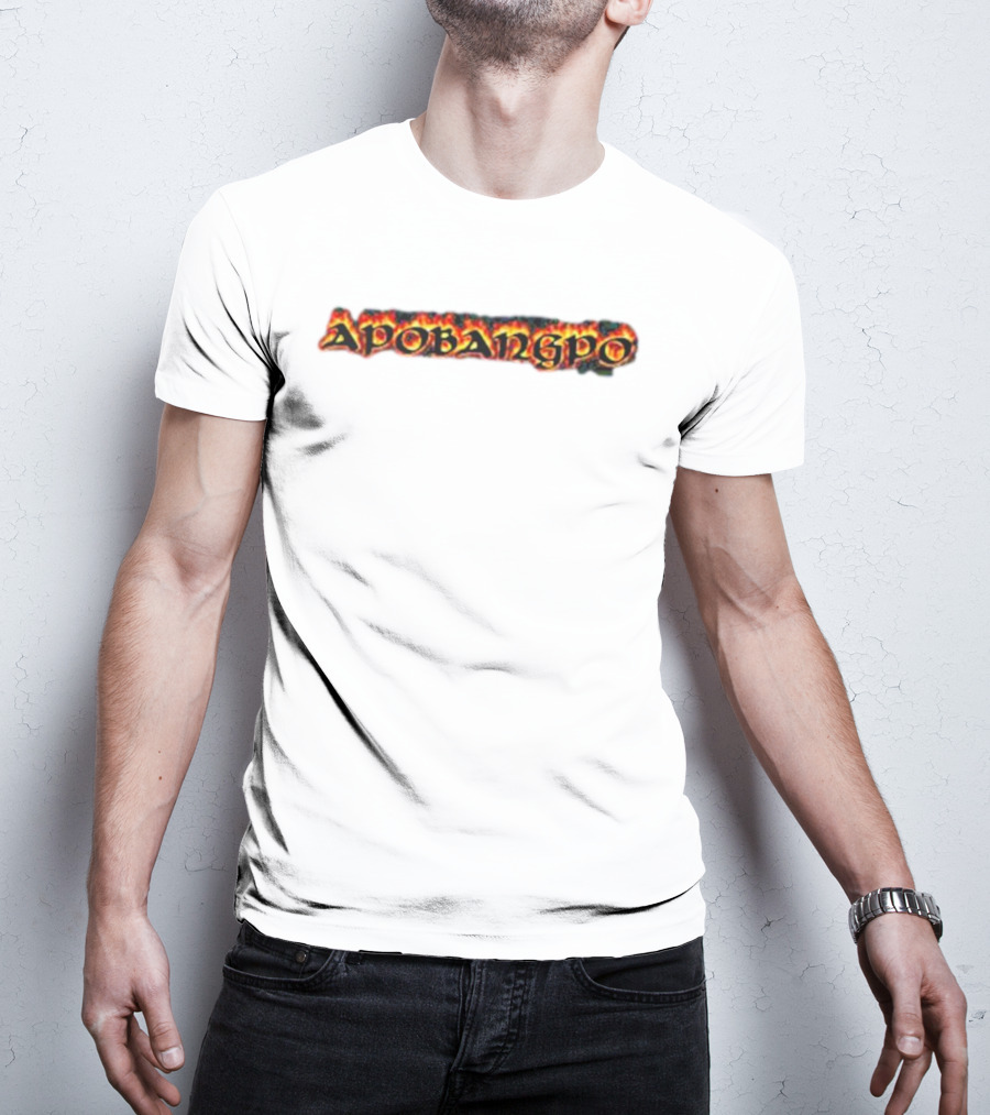 Apobangpo Flame Text T-Shirt