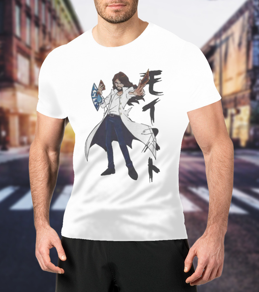 Moist Global Charlie-Oh Merch Character Japanese Text T-Shirt