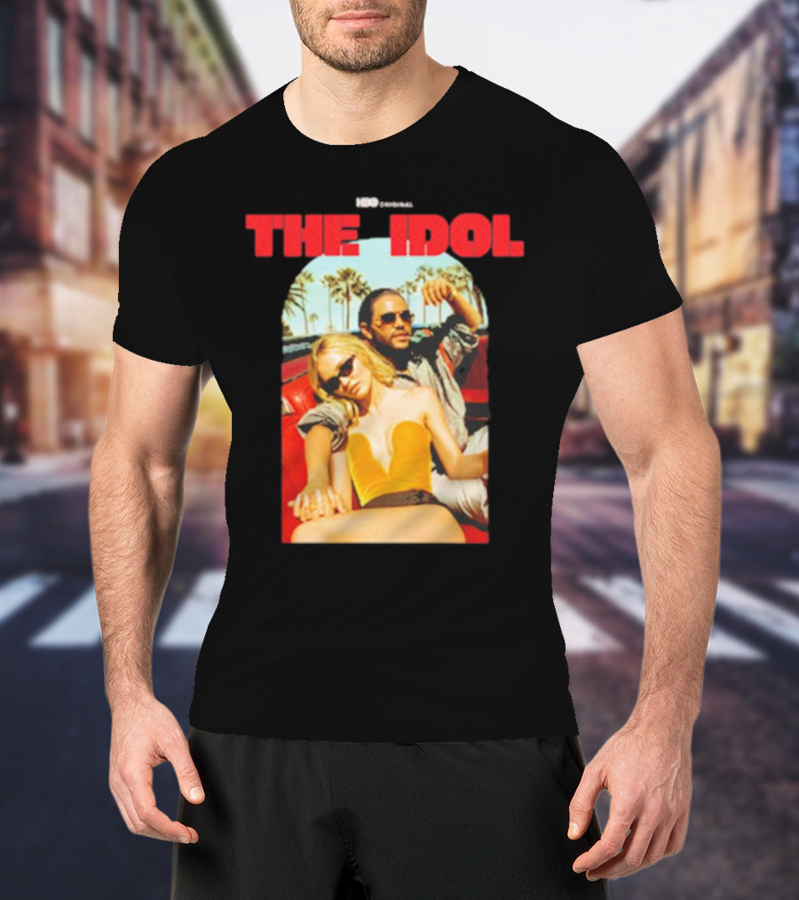 HBO Original The Idol Red Text Vintage Car And Palm Trees T-Shirt