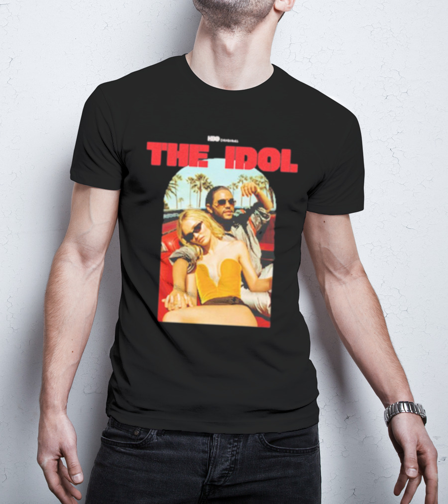 HBO Original The Idol Red Text Vintage Car And Palm Trees T-Shirt