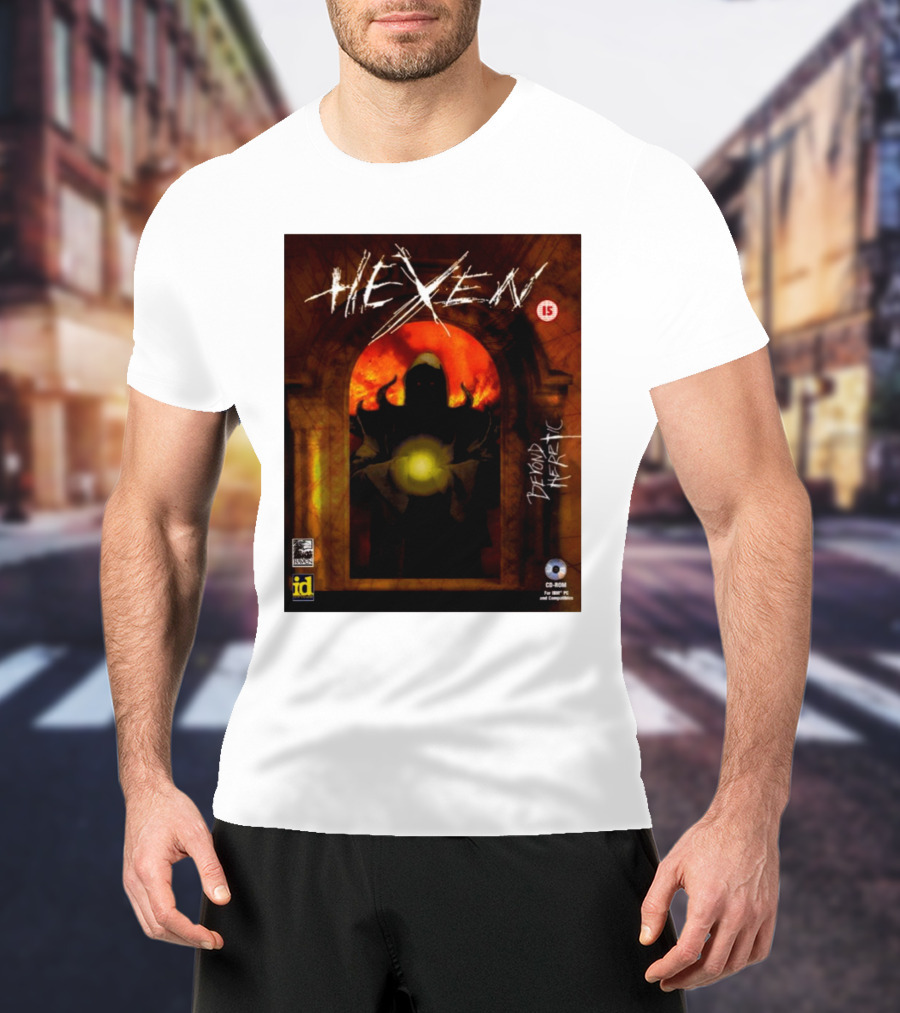 Hexen Beyond Heretic Video Game Cover Phil Spencer Wearing T-Shirt