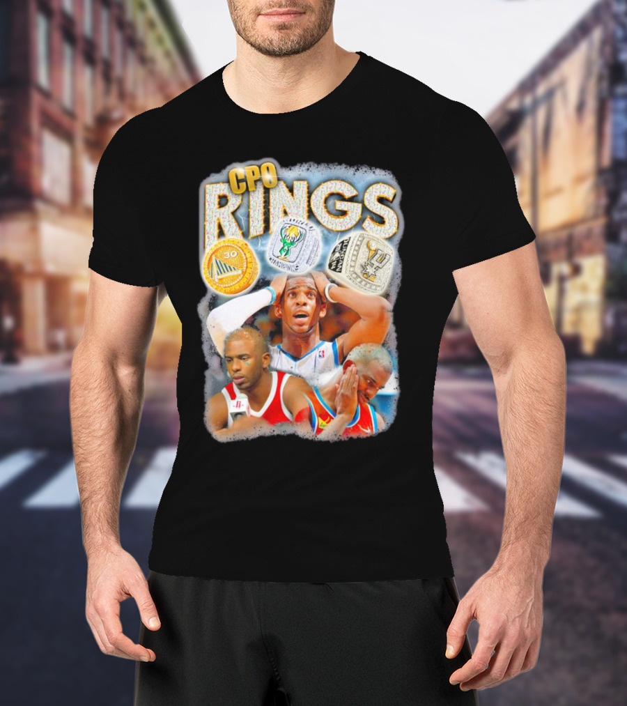 CP0 Rings Basketball Legacy With Golden State Warriors Boston Celtics And San Antonio Spurs Symbols T-Shirt