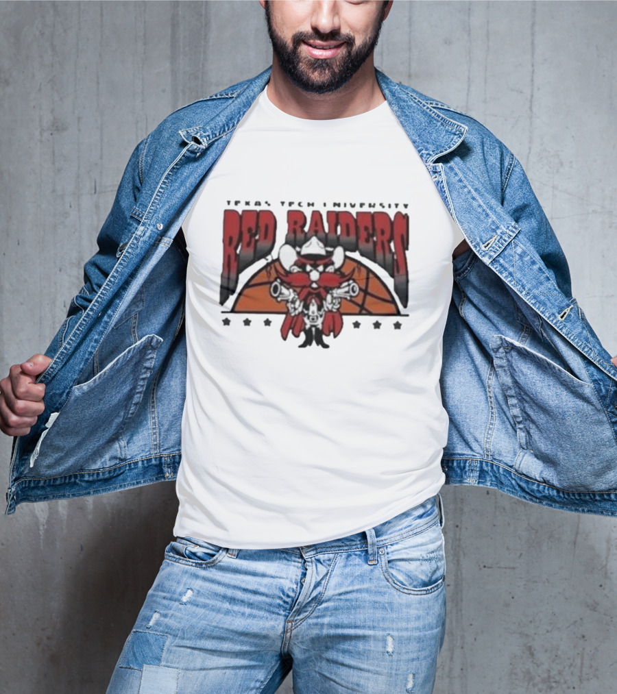 Texas Tech Basketball Red Raiders Guns Up Mascot T-Shirt