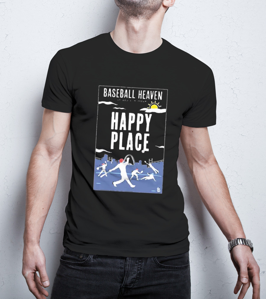 Cardinals Baseball Heaven Happy Place T-Shirt