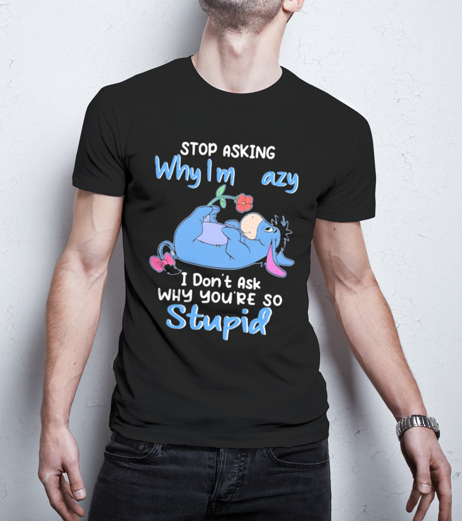 Eeyore Stop Asking Why I’m Crazy I Don’t Ask Why You’re So Stupid T-Shirt