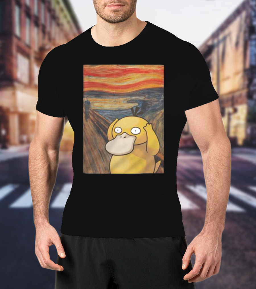 Psyduck Scream Parody Pokemon Art Mashup T-Shirt
