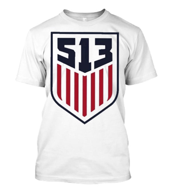USMNT 513 National Team Emblem With Shield And Stripes T-Shirt