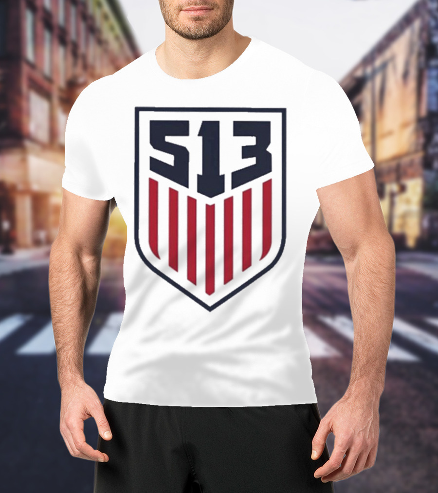 USMNT 513 National Team Emblem With Shield And Stripes T-Shirt