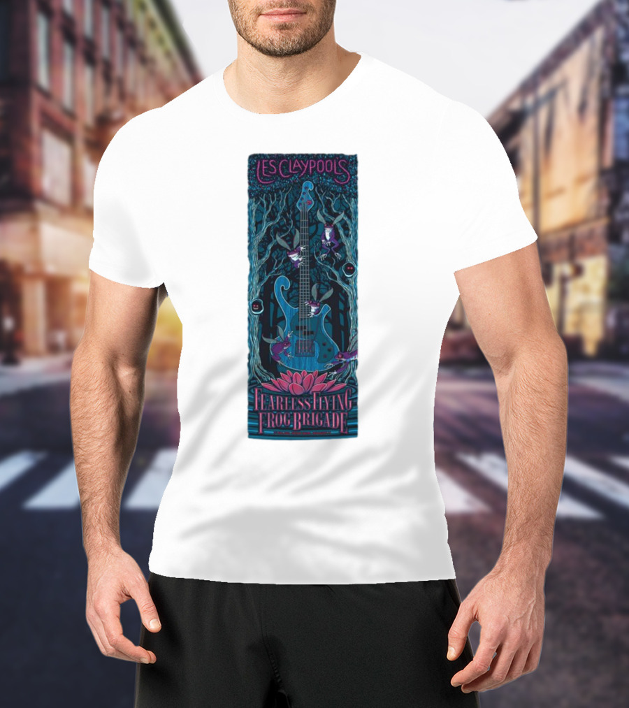 Les Claypool's Fearless Flying Frog Brigade New Orleans Guitar Forest T-Shirt