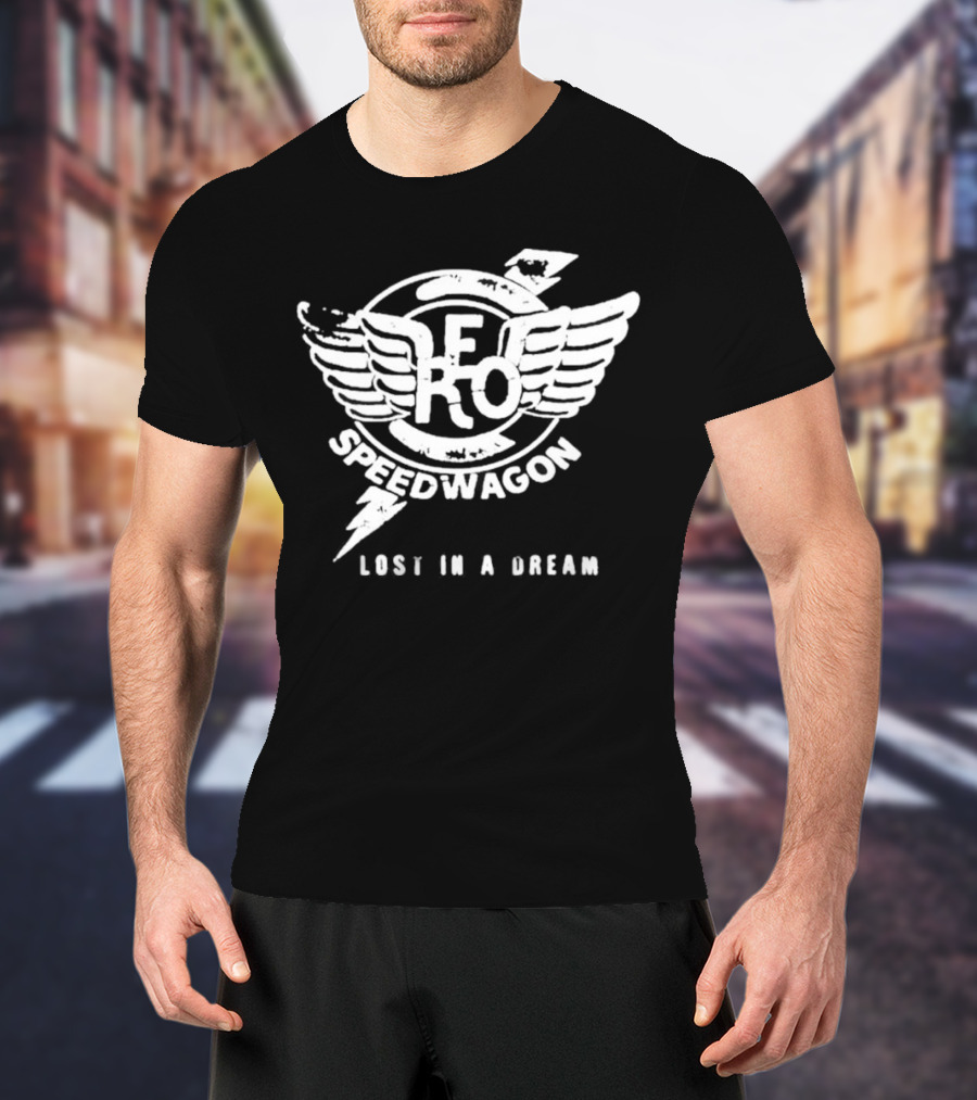 Reo Speedwagon Lost In A Dream Logo Wings And Lightning Bolt T-Shirt