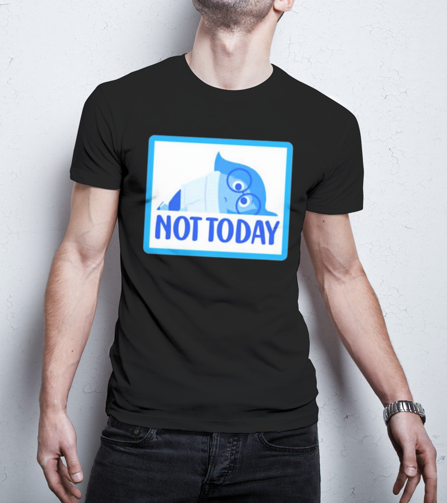 Not Today Sadness Character Blue Glasses Image T-Shirt