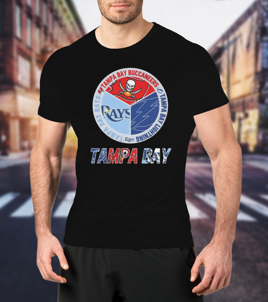 Tampa Bay Buccaneers Lightning Rays Circle Logo Tampa Bay T-Shirt