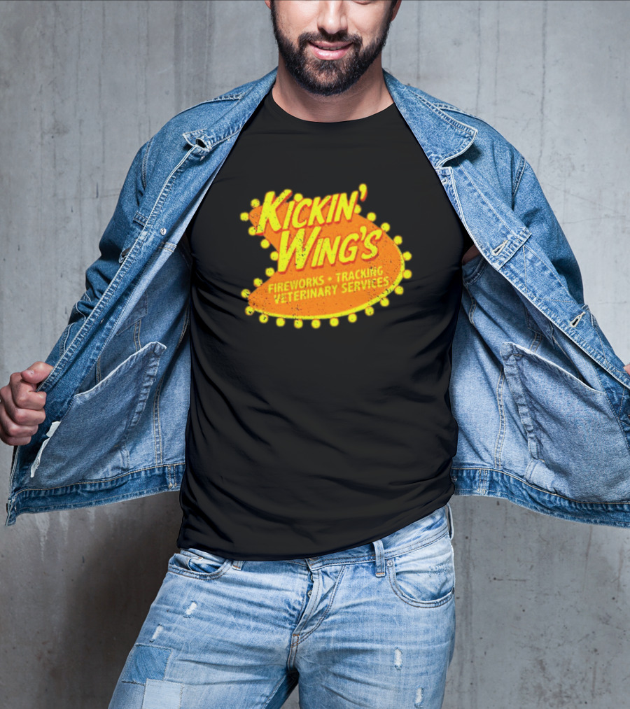 Kickin' Wing's Fireworks Tracking Veterinary Services Joe Dirt T-Shirt