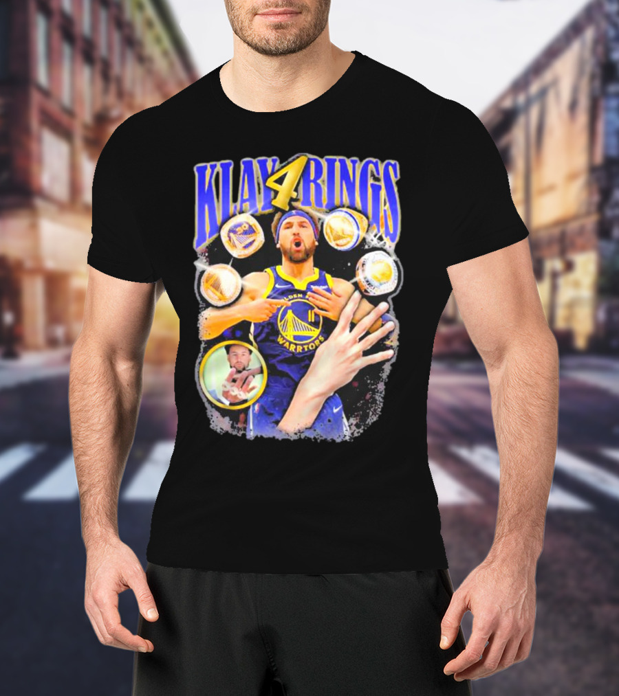 Klay 4 Rings Golden State Warriors Basketball T-Shirt