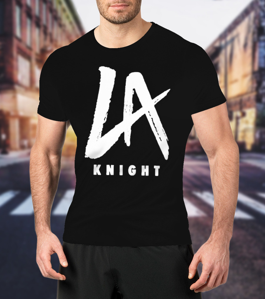 LA Knight Black Handwritten T-Shirt