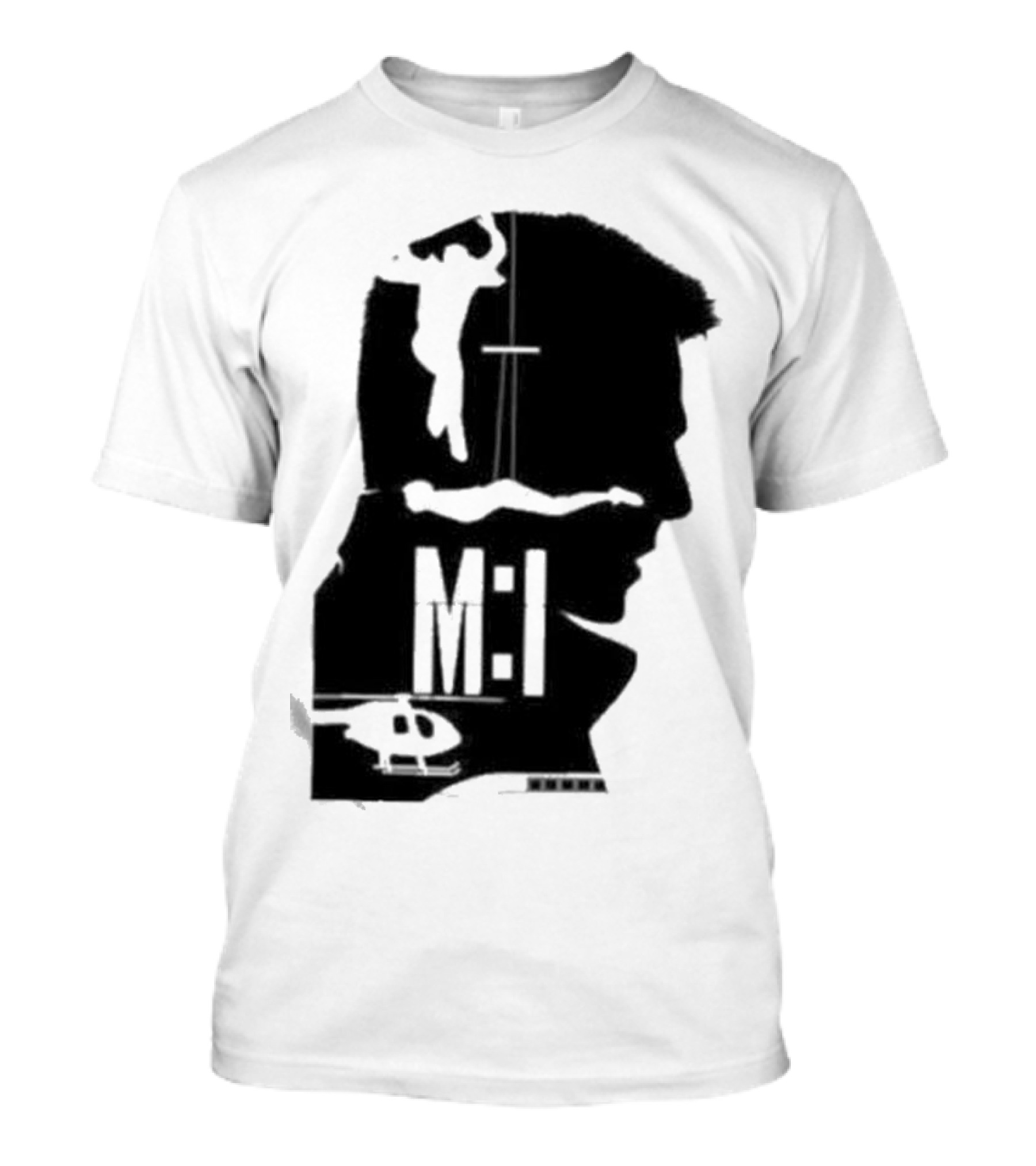 Mission Impossible Series MI Essential Silhouette And Helicopter Scene T-Shirt