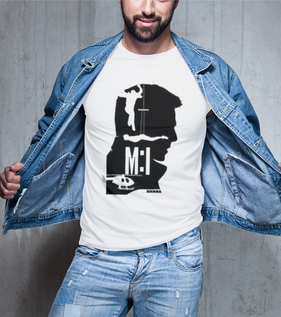 Mission Impossible Series MI Essential Silhouette And Helicopter Scene T-Shirt