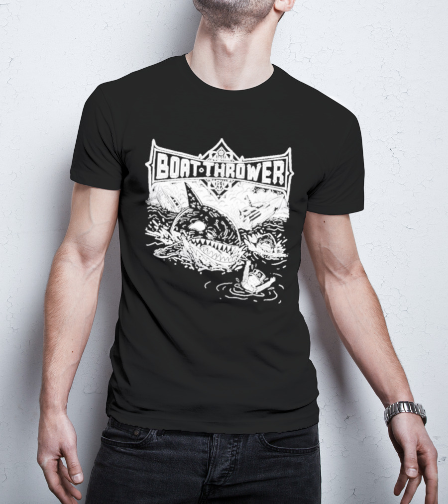 BOAT THROWER Shark Battle Adventure T-Shirt
