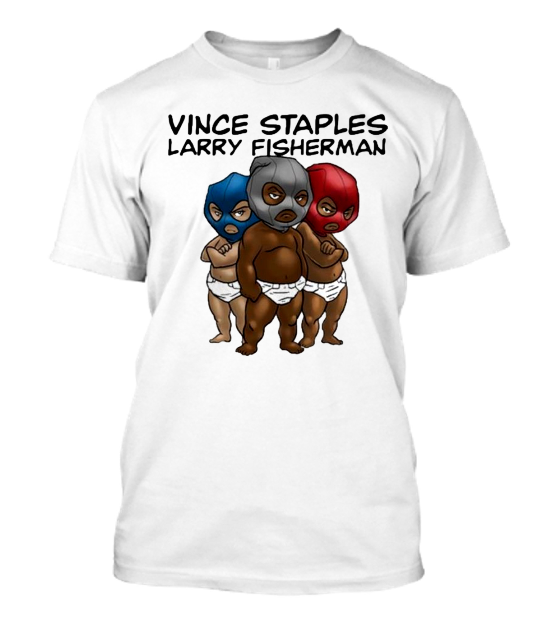 Vince Staples Larry Fisherman Stolen Youth Mixtape Luchador Masked Babies T-Shirt