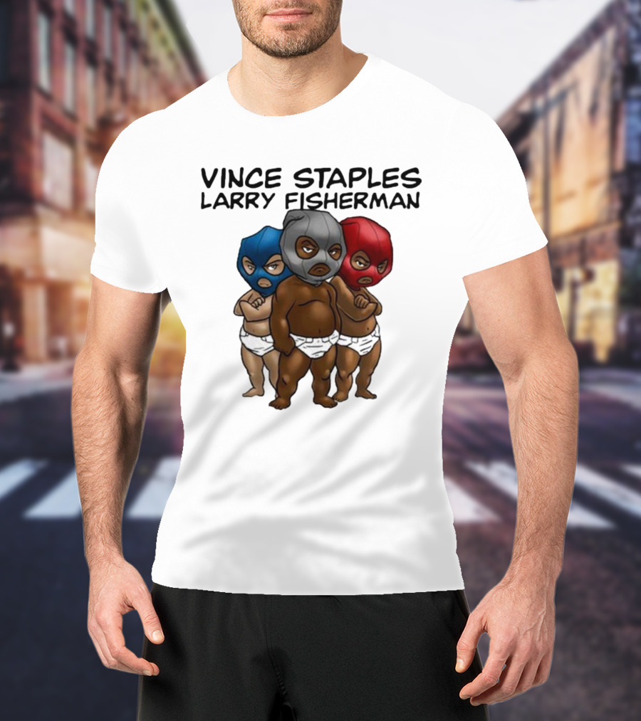 Vince Staples Larry Fisherman Stolen Youth Mixtape Luchador Masked Babies T-Shirt