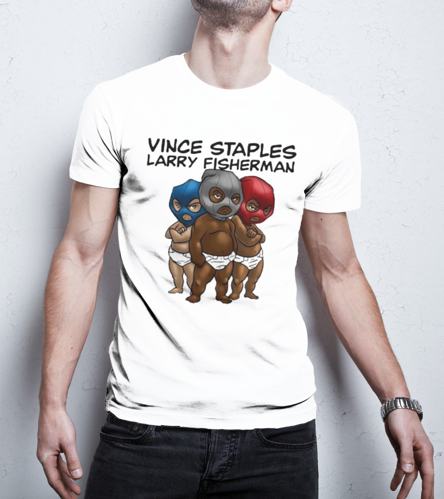 Vince Staples Larry Fisherman Stolen Youth Mixtape Luchador Masked Babies T-Shirt