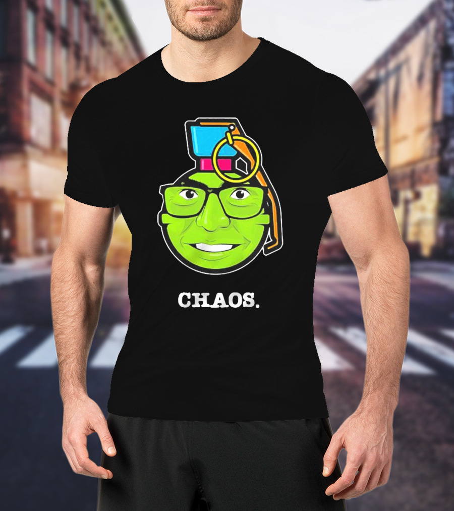 Lebatard And Friends Store Chaos Grenade Icon With Glasses And Smile T-Shirt