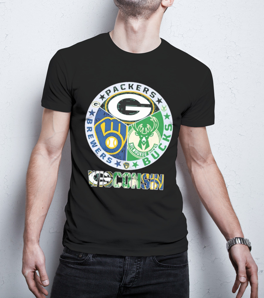 Packers Brewers Milwaukee Bucks Wisconsin T-Shirt