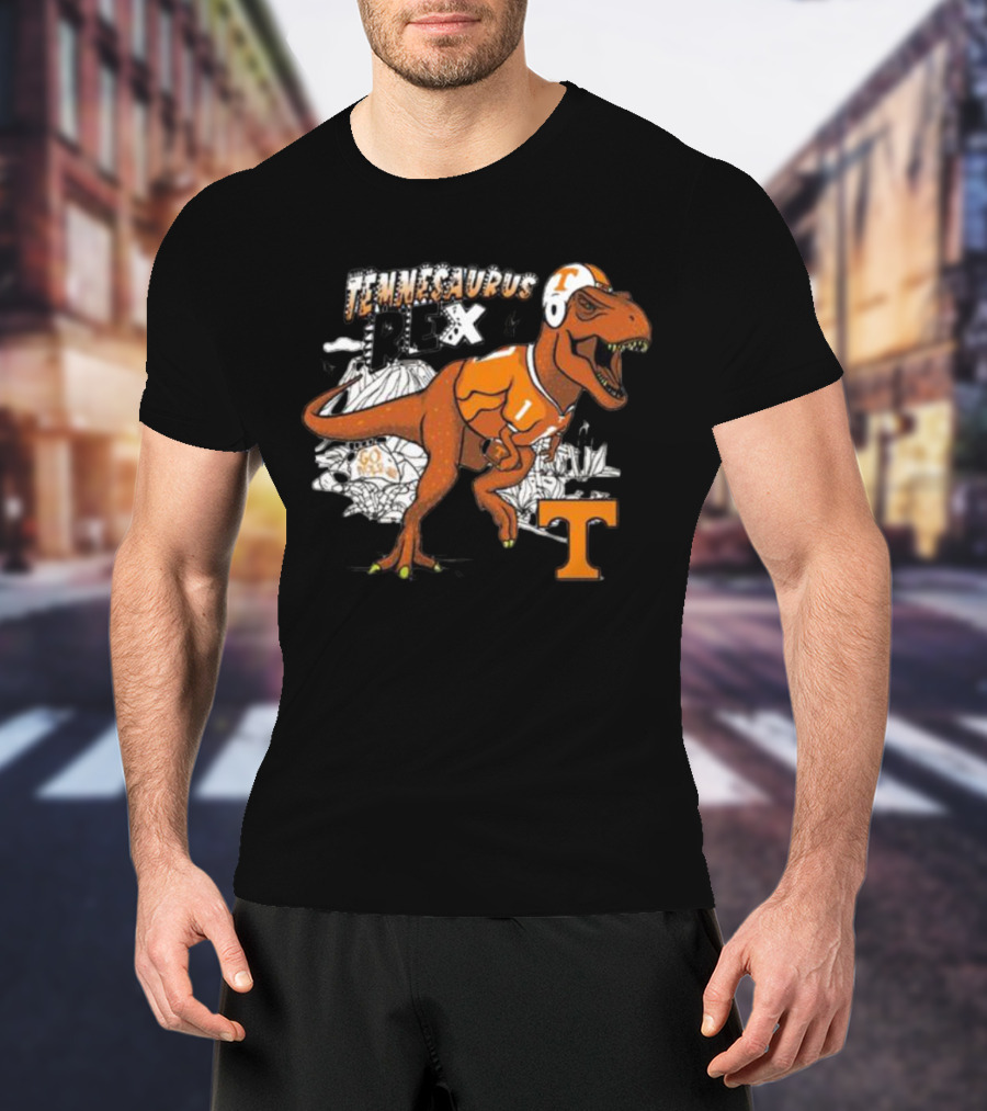 Tennesaurus Rex Football Dinosaur Tennessee Vols T-Shirt