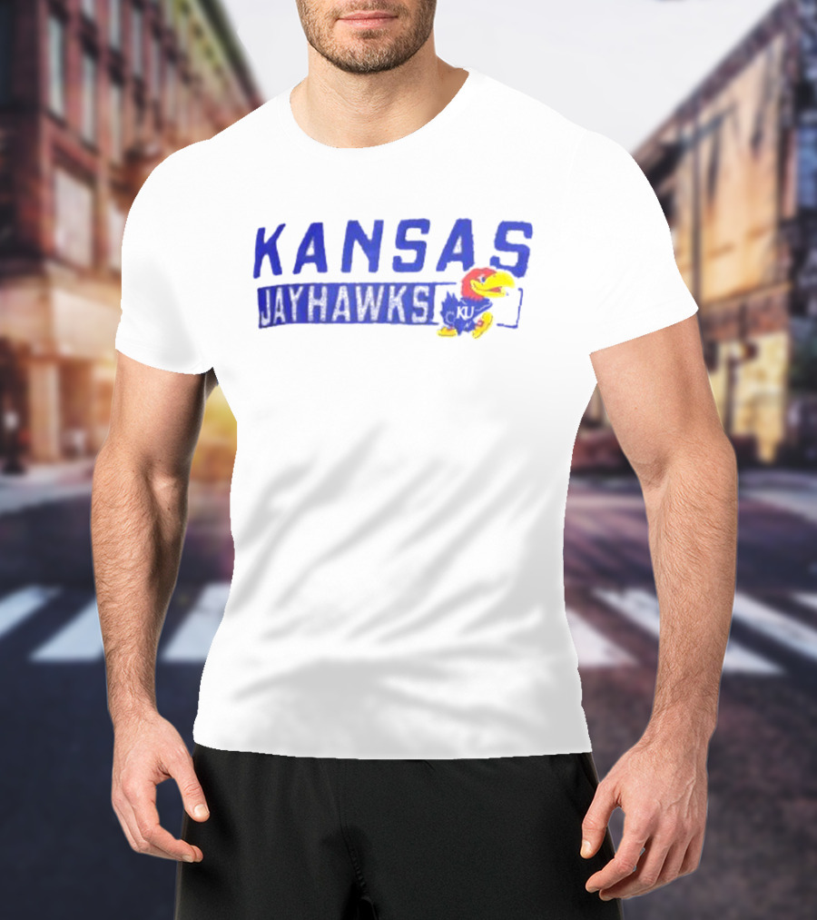 Kansas Jayhawks KU Champion Slate Impact Knockout T-Shirt