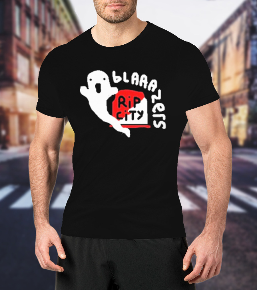 Rip City Blaaazers Ghost And Tombstone T-Shirt