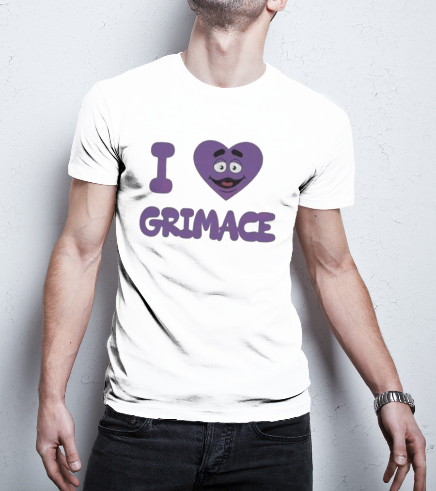 I Love Grimace Funny Face Hbd McDonalds T-Shirt