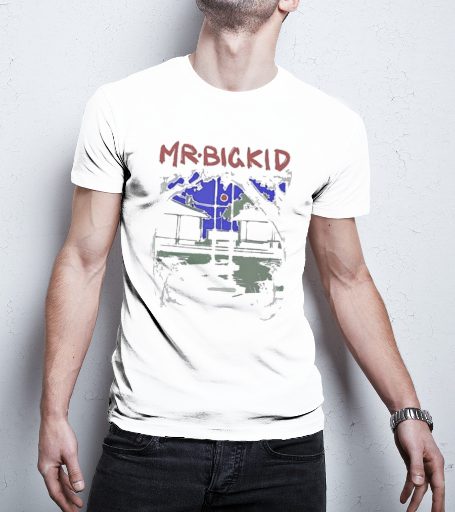 MR Big Kid Madcap Cabin In Blue Night Sketched Scene T-Shirt