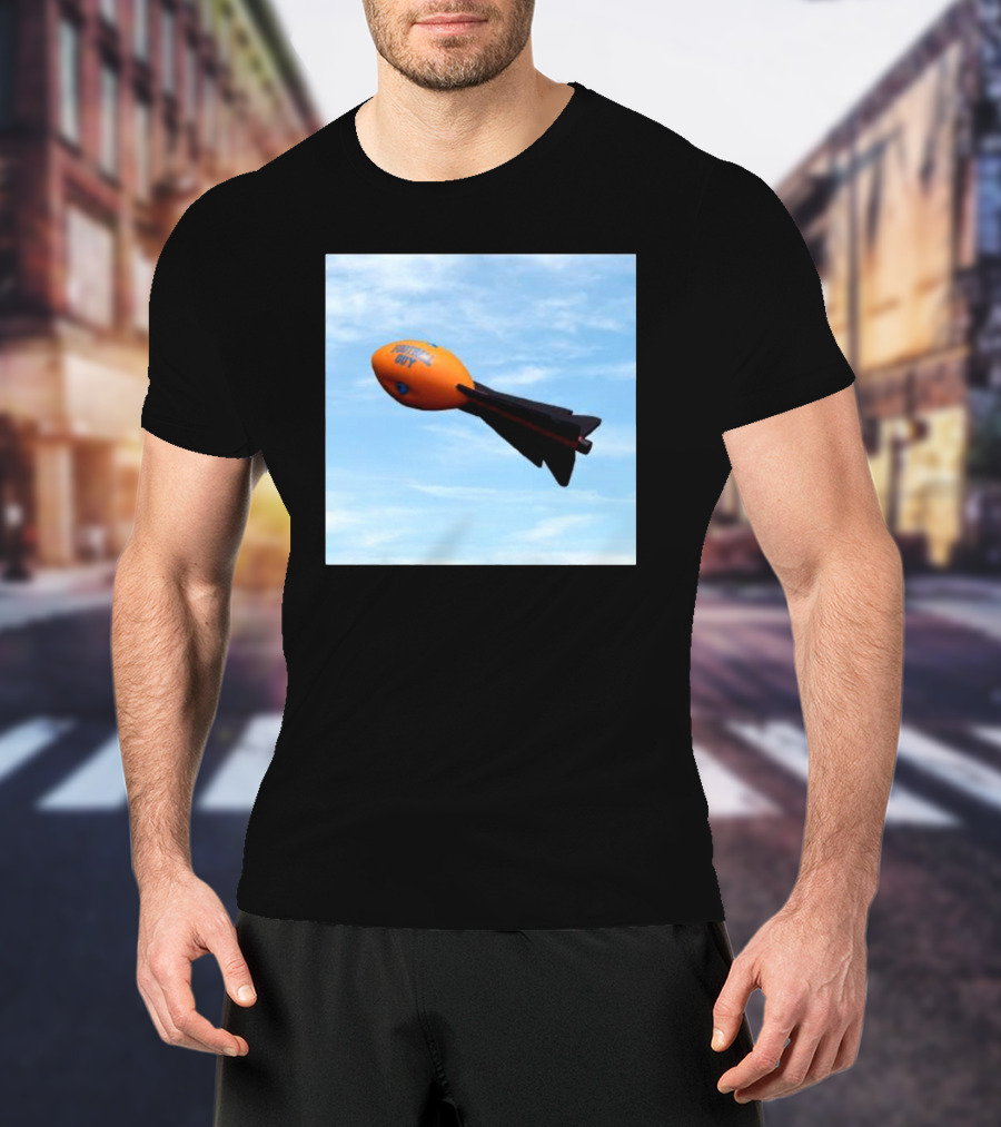 Football Guy Rocket Sky Launch T-Shirt