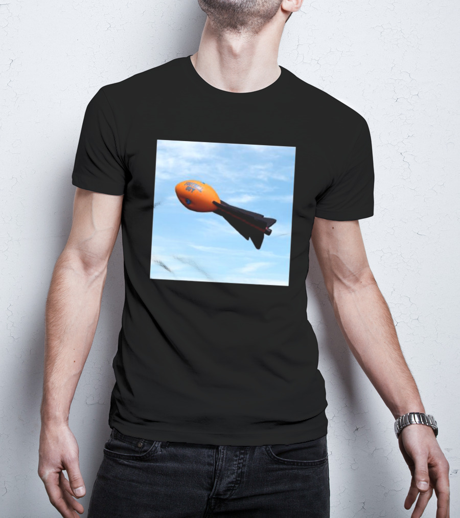 Football Guy Rocket Sky Launch T-Shirt