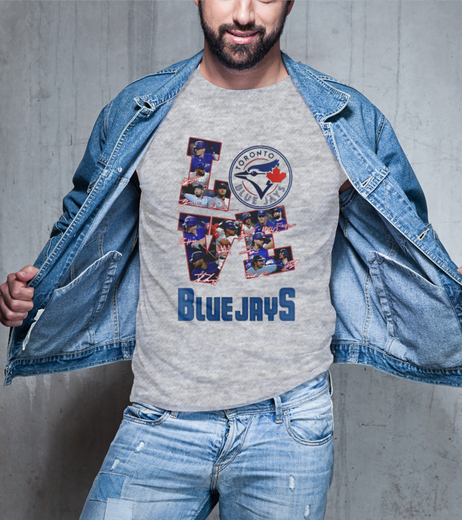Toronto Blue Jays Love Team Signatures Baseball T-Shirt